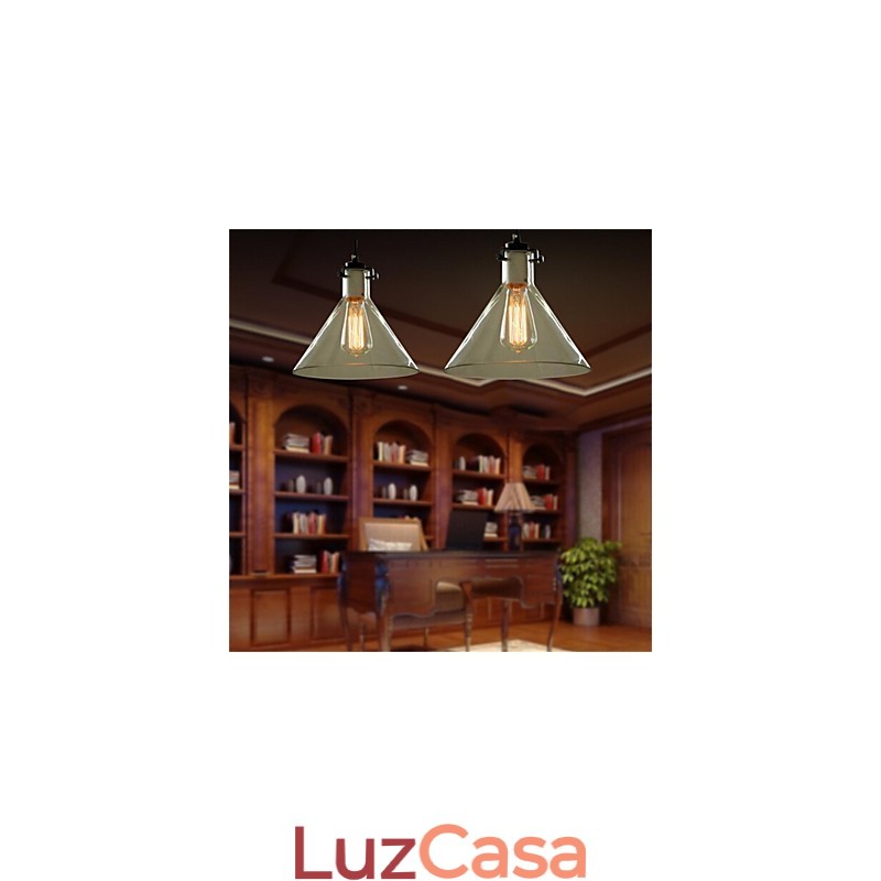 Luminária de vidro estilo americano retrô criativa de cabeça única Nordic Cafe