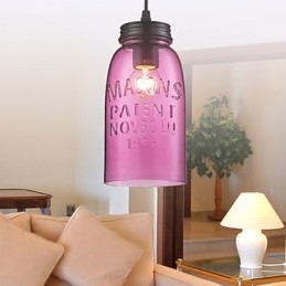 1 Luminária pendente de vidro moderna com design de bolha transparente