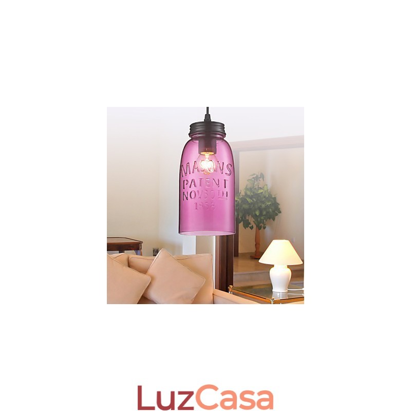 1 Luminária pendente de vidro moderna com design de bolha transparente