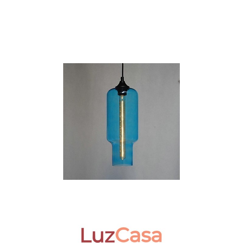 Luminária pendente de vidro moderna com design de bolha marrom