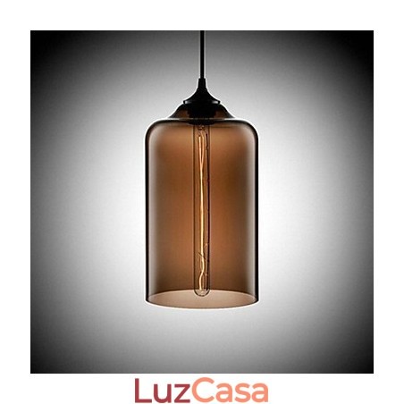Garrafa Design Pendente 1 Luz Conciso Ferro Pintura