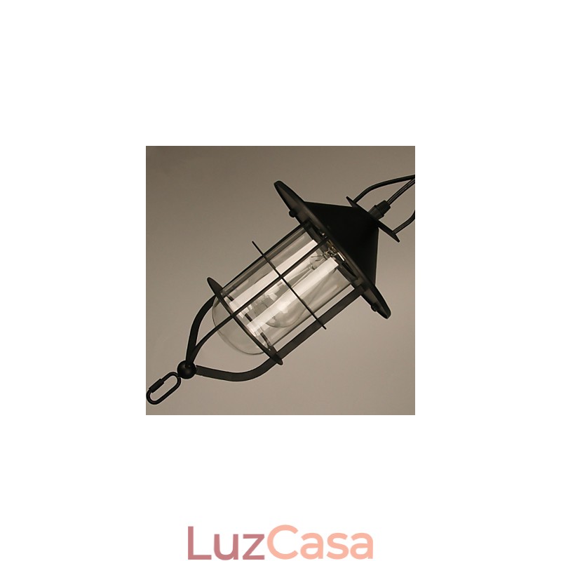 Luminária pendente de metal com pintura estilo retrô mini