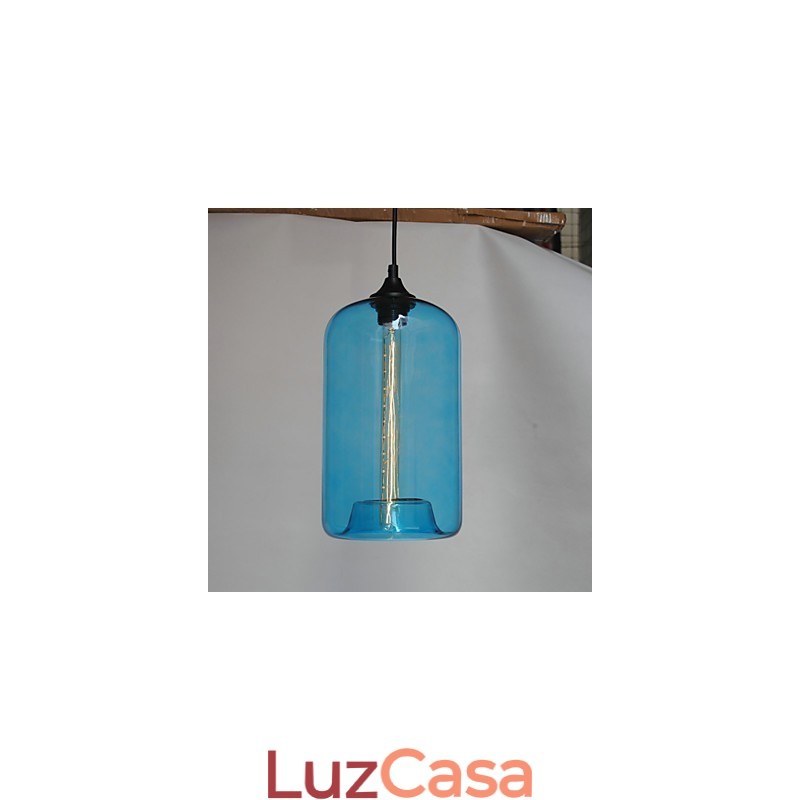 Pendente de design de garrafa 1 luz minimalista pintura de ferro