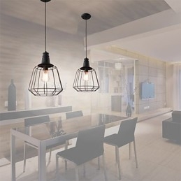 Rústico Lodge Retro Country Mini Estilo Pintura Metal Pendente Luz Garagem