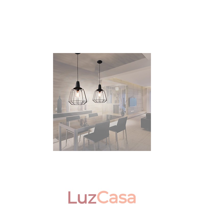 Rústico Lodge Retro Country Mini Estilo Pintura Metal Pendente Luz Garagem