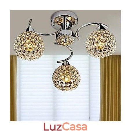 Dome Light de cristal moderno Absorver Dome Light Refeições Lustre Droplight Sentado