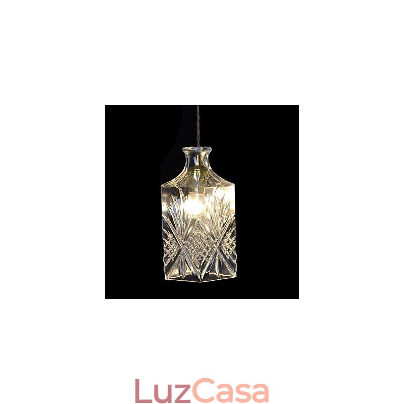 Luminária pendente de metal cristal contemporânea moderna