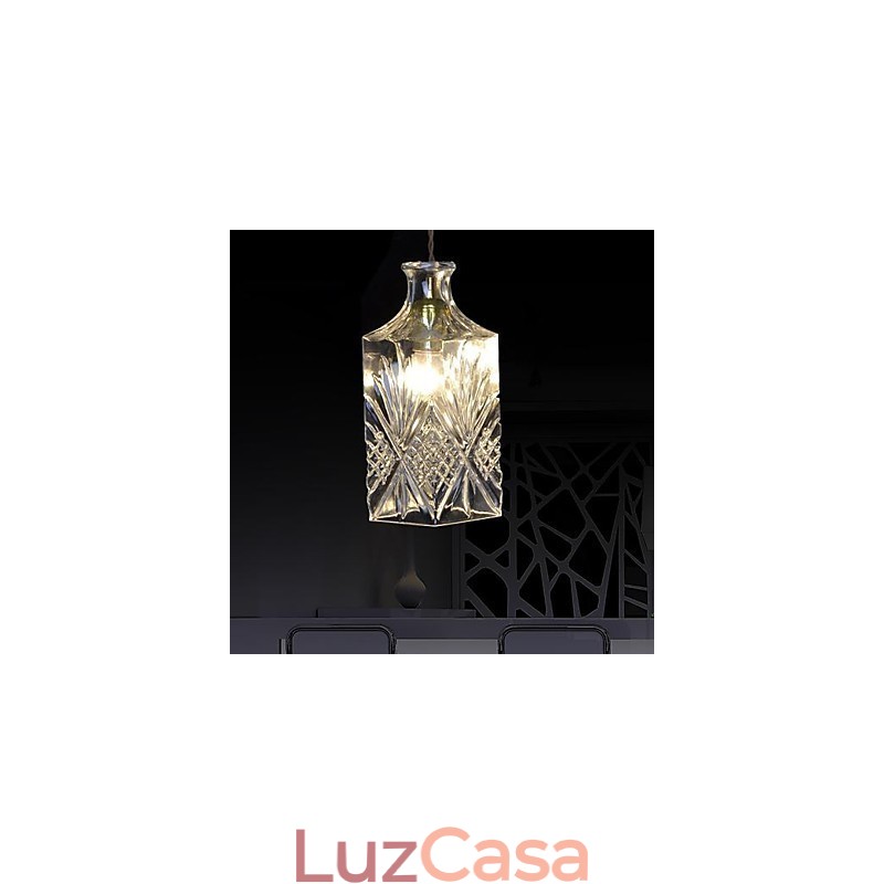 Luminária pendente de metal cristal contemporânea moderna