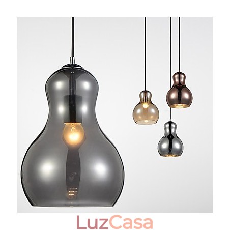 Luminária pendente em formato de cabaça 1 luz Modern Simplicity Dourado Cromado Ouro Rosa Âmbar Cinza Fumê Vidro e Aço Carbono Luminária pendente em formato de cabaça 1 luz Modern Simplicity Dourado Cromado Ouro Rosa Âmbar Cinza Fumê Vidro e Aço Carbono