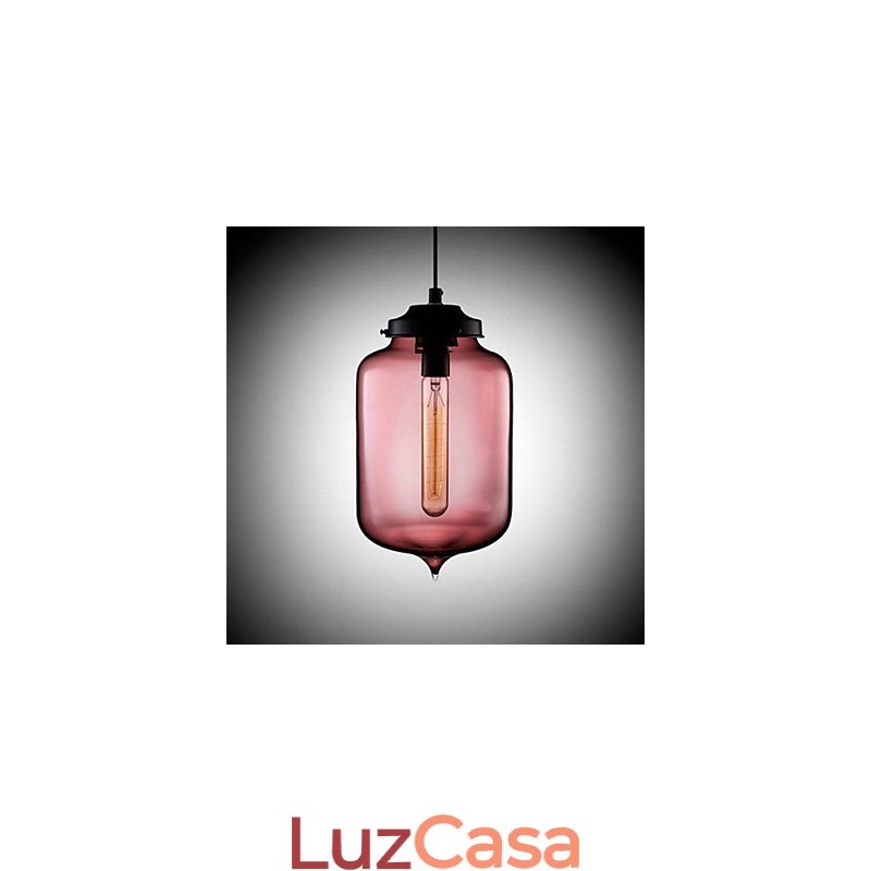 Pendente de design de garrafa 1 luz minimalista pintura de ferro