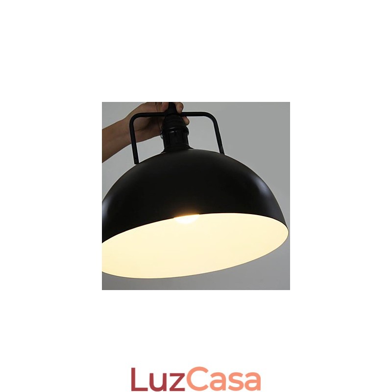 Luminária pendente de metal com pintura rústica Lodge