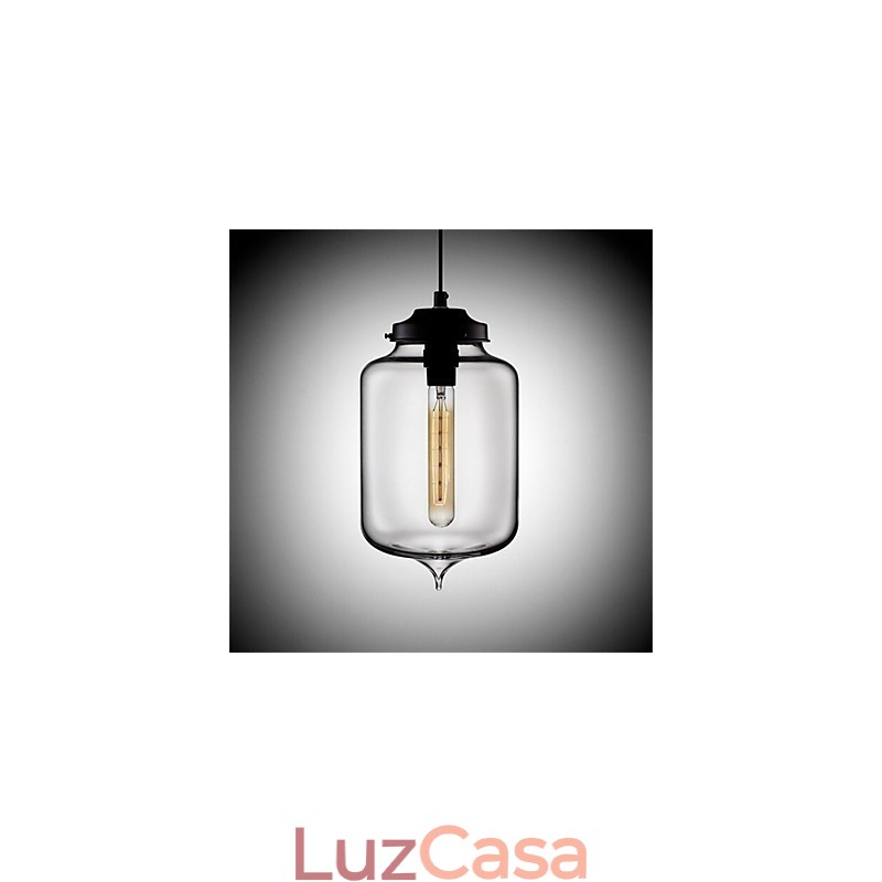 Luminária pendente de vidro retrô criativa de cabeça única Café In The Goldfish Bowl