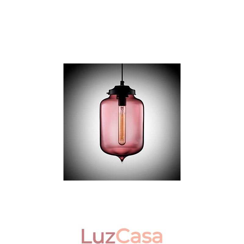 Luminária pendente de vidro retrô criativa de cabeça única Café In The Goldfish Bowl