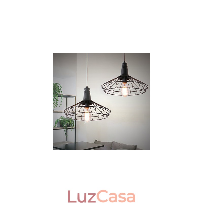 Rústico Lodge Retro Country Mini Estilo Pintura Metal Pendente Luz Garagem