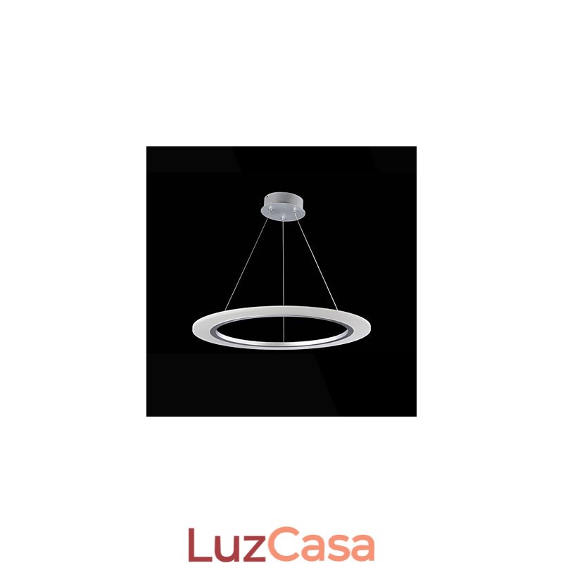 Luminária pendente redonda de teto, lustre de acrílico leitoso com anel único