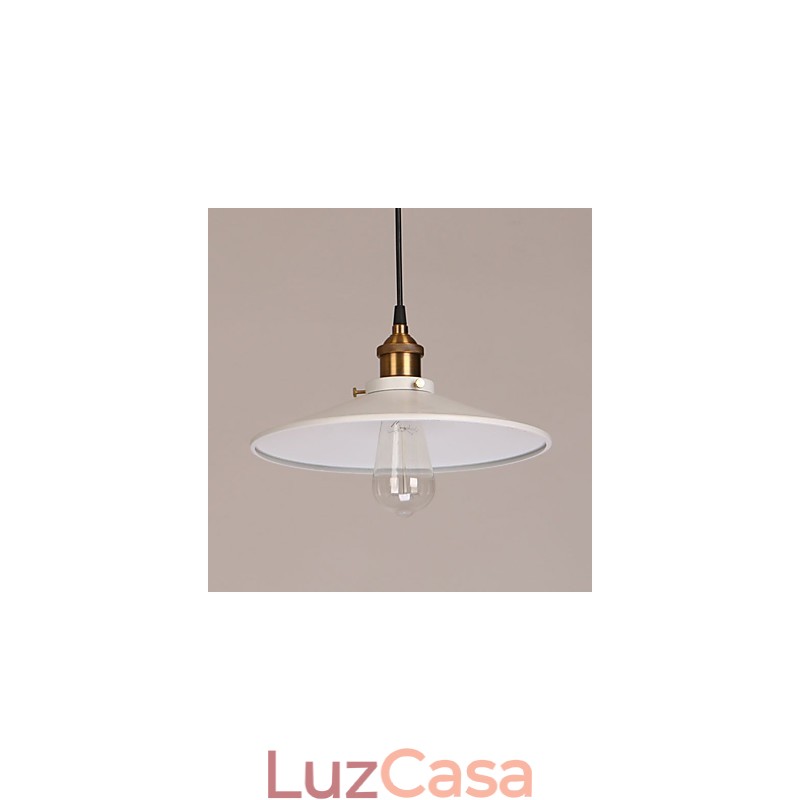 Luminária pendente de metal com pintura vintage
