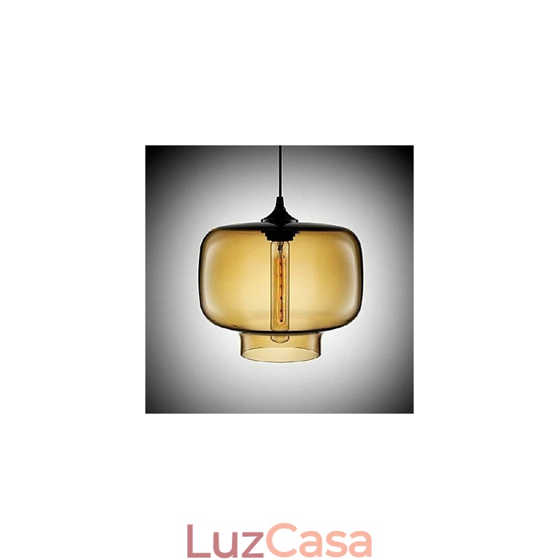 Garrafa Design Pendente 1 Luz Conciso Ferro Pintura