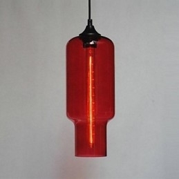 Luminária pendente de vidro moderna com design de bolha marrom