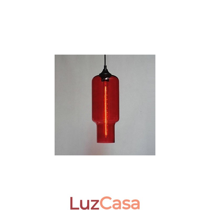 Luminária pendente de vidro moderna com design de bolha marrom