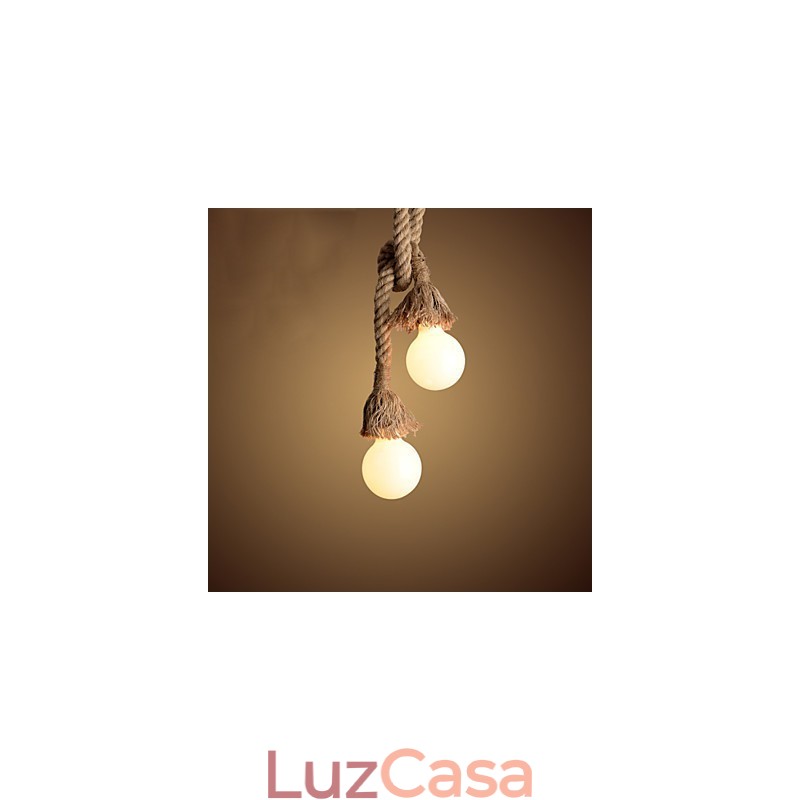 Luzes pendentes estilo mini garagem retrô tecido