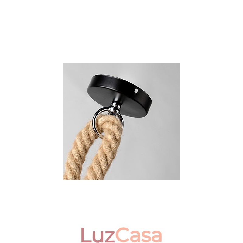 Luzes pendentes estilo mini garagem retrô tecido