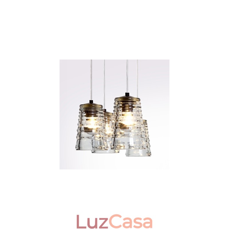 Luminária pendente de vidro contemporânea moderna