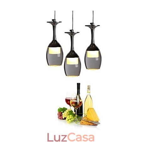 Luminárias pendentes 3 luzes redondas placa traseira moderna contemporânea metal