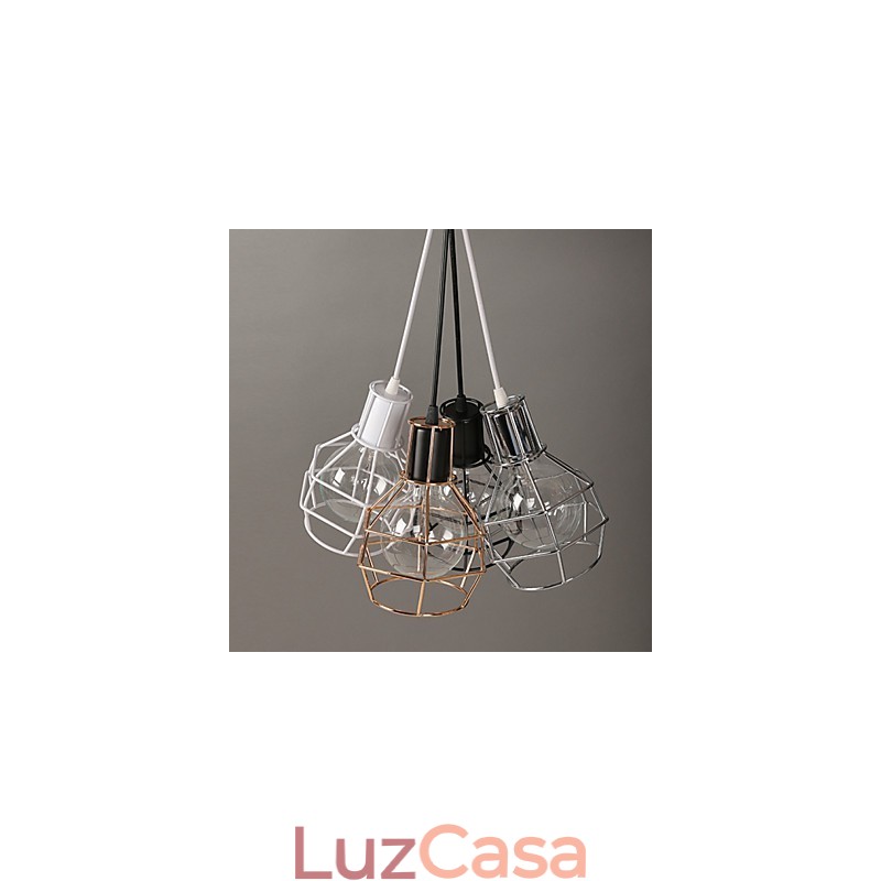 Luminária pendente moderna de malha de metal Luminárias pendentes simples Luminária pendente de café