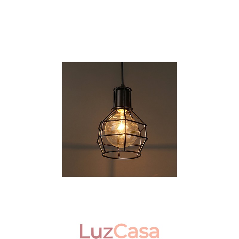 Luminária pendente moderna de malha de metal Luminárias pendentes simples Luminária pendente de café