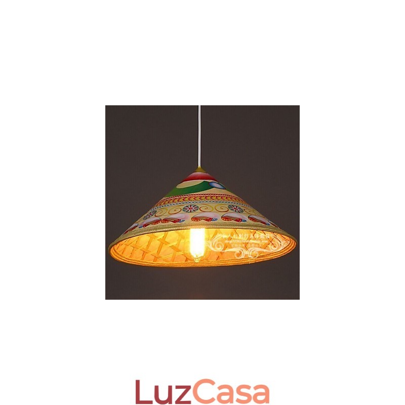 Moderno Chapéu de Chá Lustre Lustre Lustre Chapéus de Bambu
