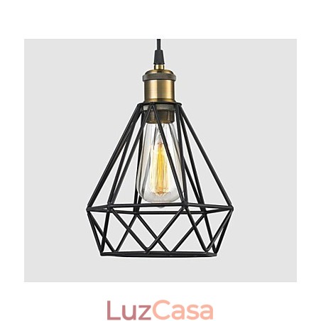 Fio industrial CAGE PENDANT LIGHT Café Loft Warehouse Lighting Black Cord Fio industrial CAGE PENDANT LIGHT Café Loft Warehouse Lighting Black Cord