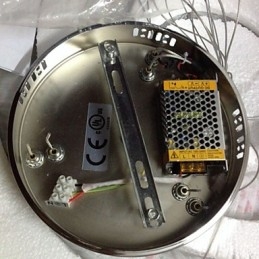 Luminária pendente de cristal regulável, lustre circular moderno, lâmpadas de iluminação, luminárias de teto redondas brancas frias com controle remoto