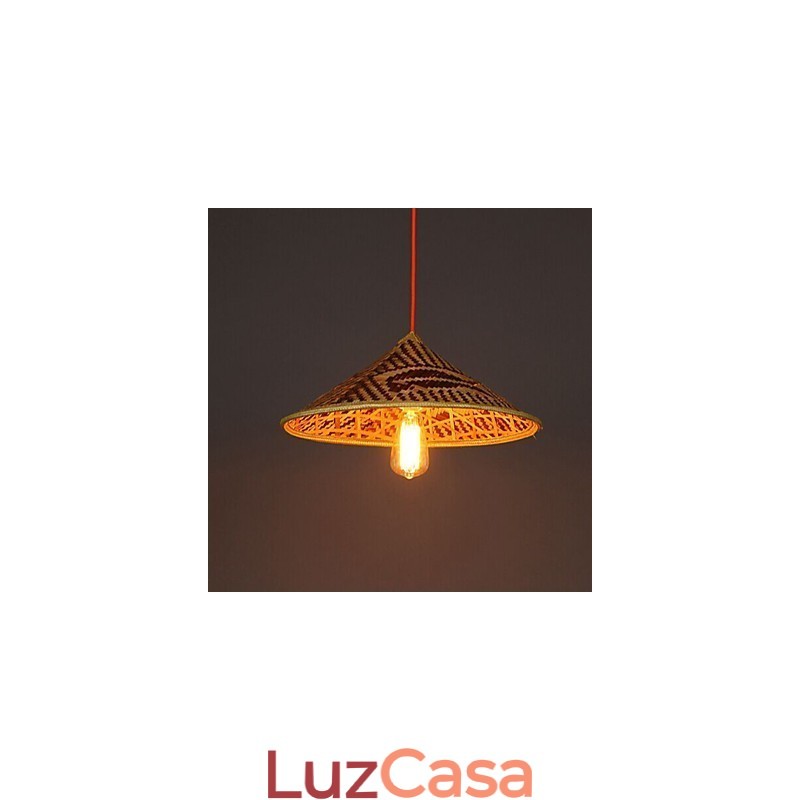 Chapéu de bambu Lustre Lustre Lâmpada Peixe Pessoas Chapéus