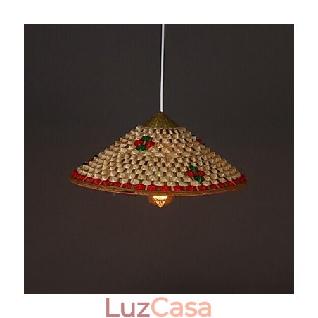 Café Bambu Chapéus Chapéu Lustre Lâmpada