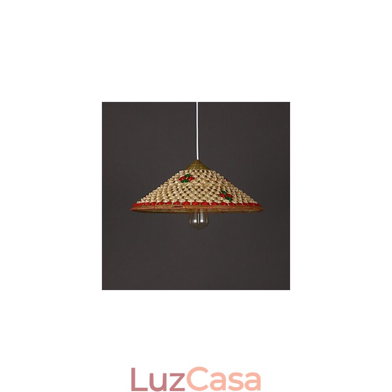 Café Bambu Chapéus Chapéu Lustre Lâmpada
