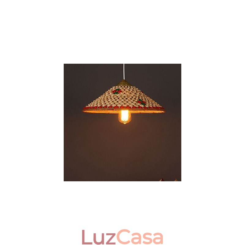 Café Bambu Chapéus Chapéu Lustre Lâmpada