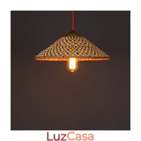 Lustre de bambu de palha de fazenda vintage Lustre Lustre Lustre Lustre de bambu de palha de fazenda vintage Lustre Lustre Lustre