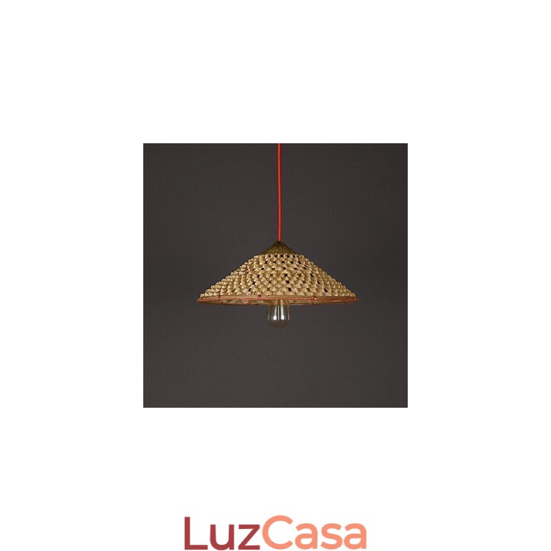Lustre de bambu de palha de fazenda vintage Lustre Lustre Lustre