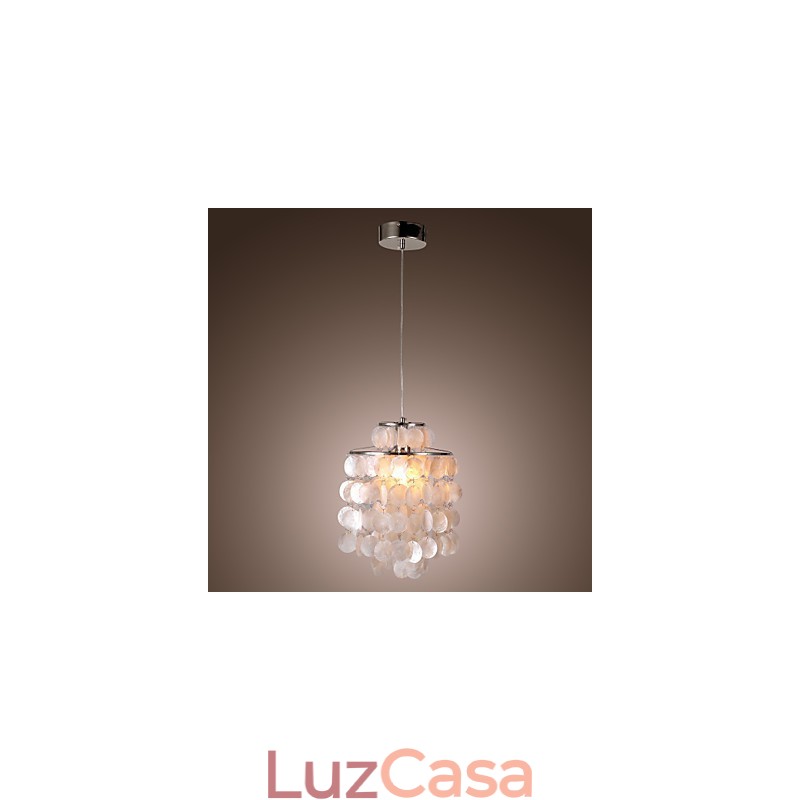 Luminária pendente cromada estilo mini contemporânea moderna