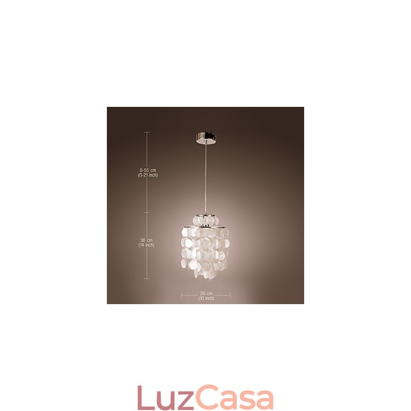 Luminária pendente cromada estilo mini contemporânea moderna