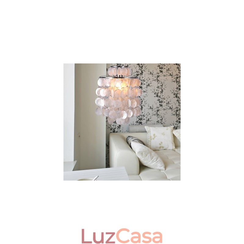 Luminária pendente cromada estilo mini contemporânea moderna