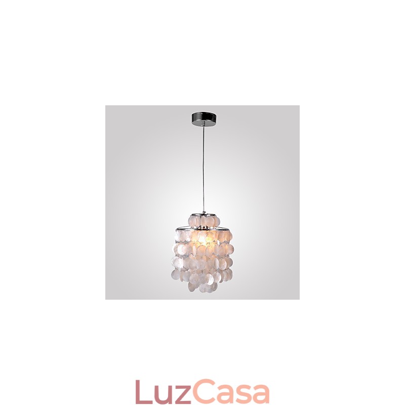 Luminária pendente cromada estilo mini contemporânea moderna