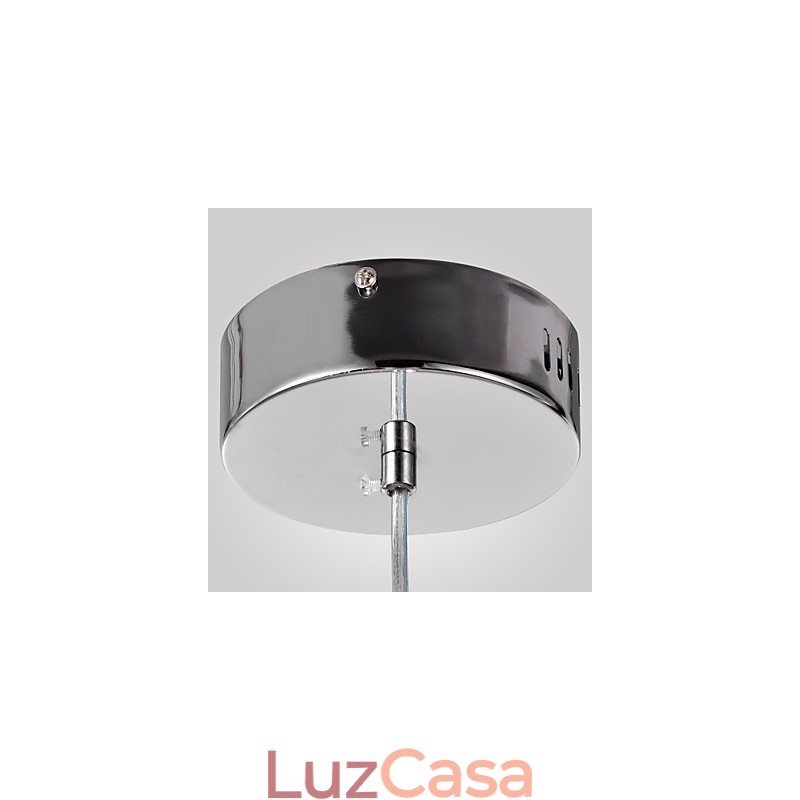 Luminária pendente cromada estilo mini contemporânea moderna