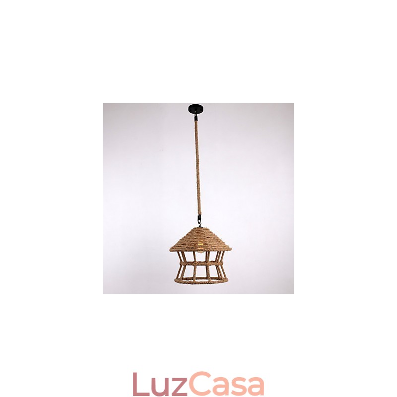 Corda 1 Luz Pendente Contemporâneo Country