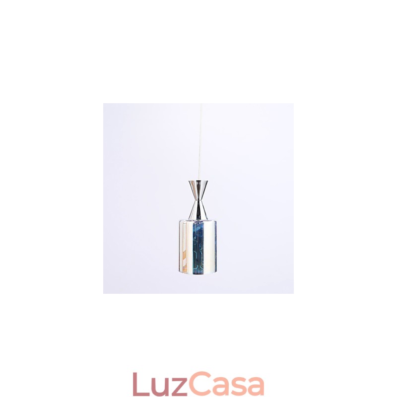 Luminária pendente cromada Dream Laser Engraving L