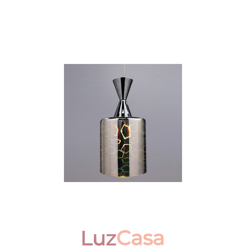 Luminária pendente cromada Dream Laser Engraving L