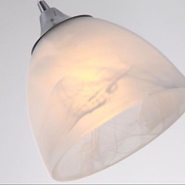 Luminária pendente oblonga com dossel para copo de vinho moderno com três luzes