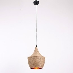 Luminária pendente de corda estilo mini country