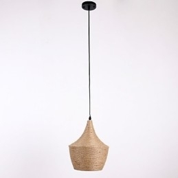 Luminária pendente de corda estilo mini country