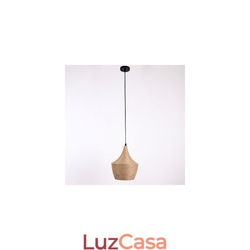 Luminária pendente de corda estilo mini country